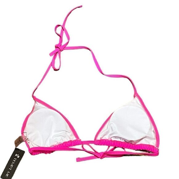 Tempt Me Women’s Bright Pink Triangle Bikini Top, Size M, NWT - Picture 2 of 4